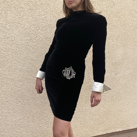 Rare Vintage Christian Dior Velvet Dress - Picture 5 of 14